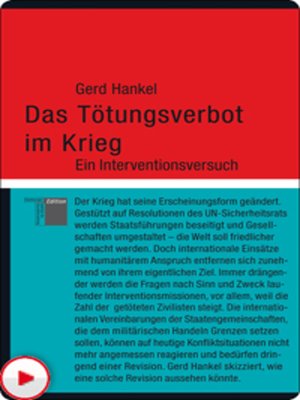 cover image of Das Tötungsverbot im Krieg